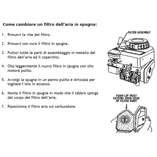 Vendita online Filtro aria Briggs & Stratton 09P